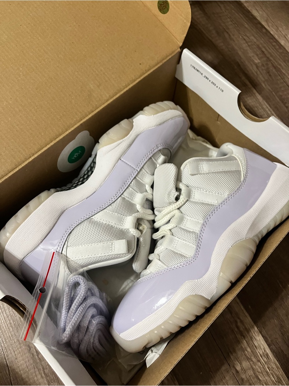 Jordan White Shoe Box with Gold Jumpman Accent